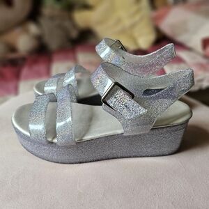Aldo Jelly Holo-Glitter Platform Heels